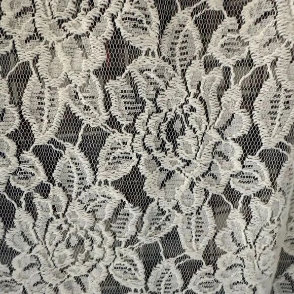 Altar’d State Shirt Button Front Blue Plaid Flannel Mixed Media Lace SZ L #2315 - Picture 10 of 15